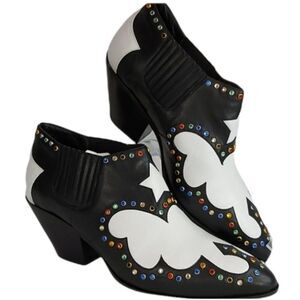 Giuseppe Zanotti Guns 55 Crd Jeti Bootie  Colorful Rhinestones pointy Toe 9 EU40